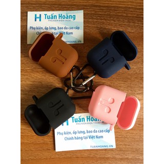 Vỏ ốp silicon bảo vệ tai nghe Airpod/Airpods Apple + móc cheo