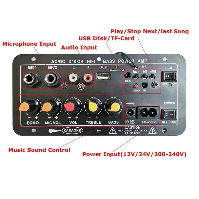 Dàn karaoke gia đình, âm thanh xe hơi loa siêu trầm bo mạch khuếch đại công suất bluetooth bo mạch khuếch đại công suất