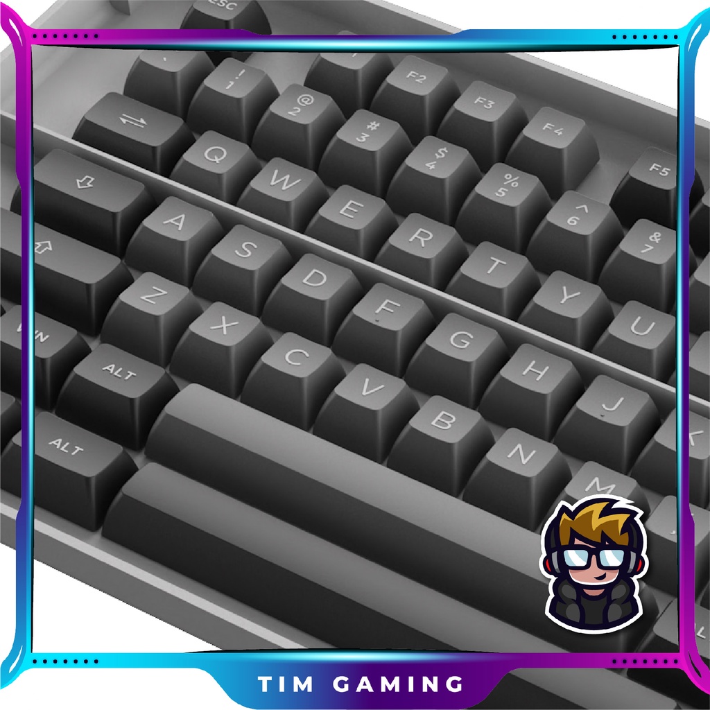 Bộ keycap bàn phím cơ Akko – Black & Silver