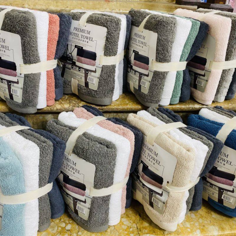 SET 4 KHĂN MẶT COTTON HÀN PREMIUM HOTEL TOWEL