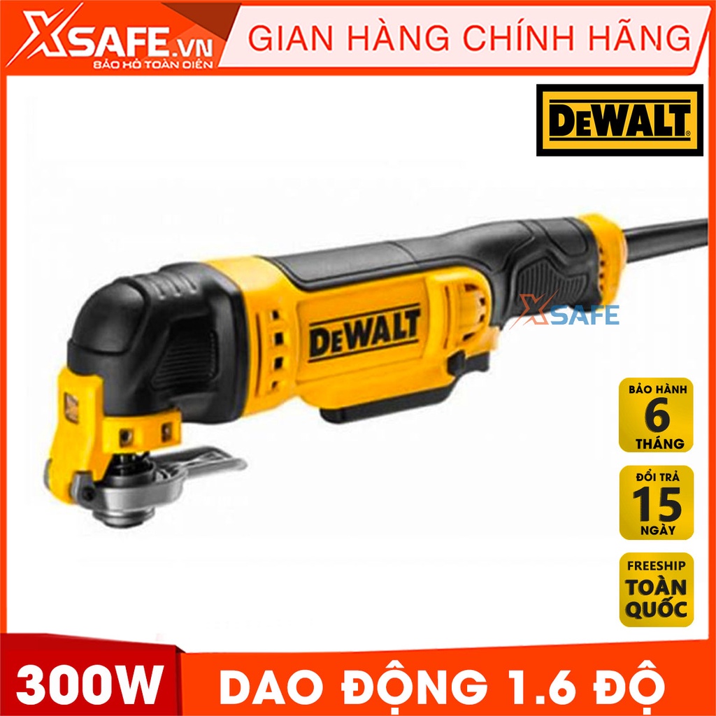 Máy cưa cầm tay 300W DEWALT DWE315K Máy cưa DeWalt chế độ điều tốc trang bị đèn LED, dùng cắt, chà nhám, đánh bóng