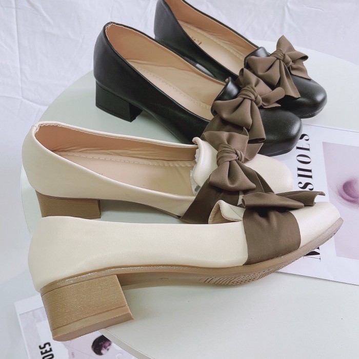 Giày Nữ NƠ LỤA kiểu dang Tiểu Thư 3p( Mã A5 ) | BigBuy360 - bigbuy360.vn