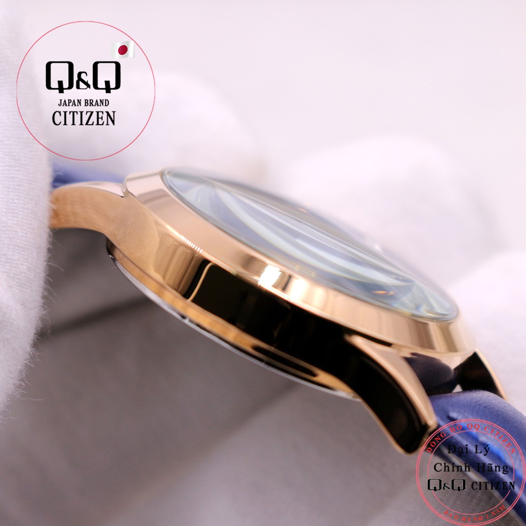 Đồng hồ nữ Q&Q Citizen QZ05J102Y dây da thương hiệu Nhật Bản