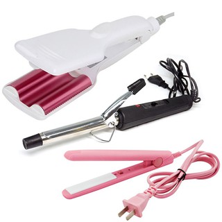 (M10) FREESHIP- Máy Làm Tóc Sóng nước Bản To+ Tặng (Máy xoăn mini+ Máy Là thẳng mini hoặc/ dập xù mini)
