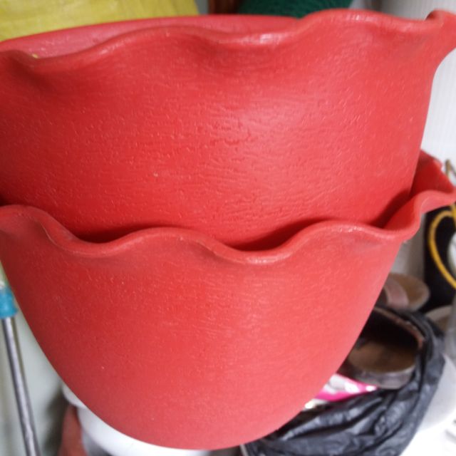 CHẬU ốp  tường màu đỏ đẹp