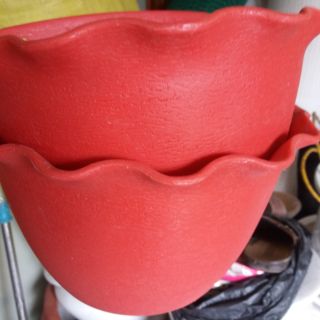 CHẬU ốp tường màu đỏ đẹp