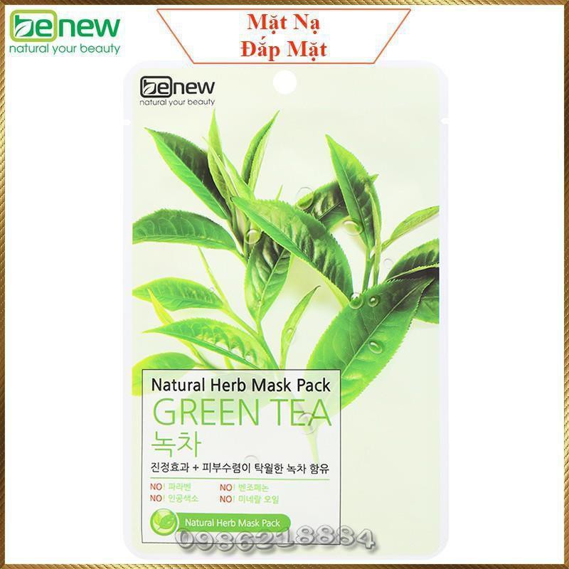 Mặt nạ Tràm Trà Benew Natural Herb Mask Pack Green Tea giảm mụn ngừa mụn thải độc da