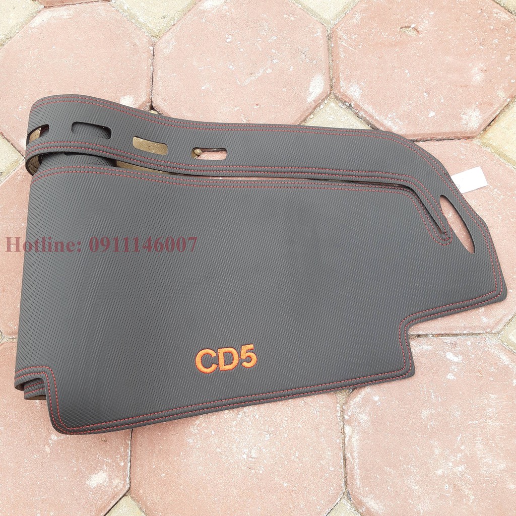 Thảm Tablo Da Vân Carbon nhung Xe Kia CD5 Cao Cấp Hàng Loại 1 Dày 3 lớp Chống trơn Trượt