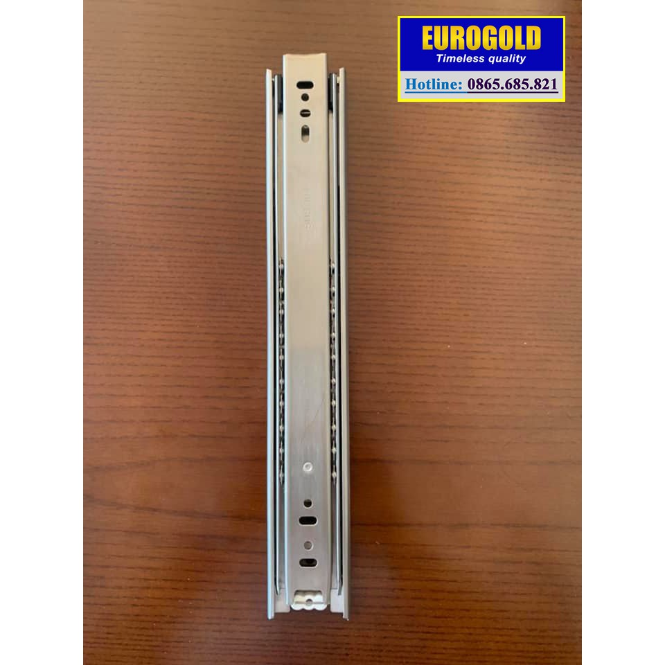 Thanh ray bi trượt hốc tủ không giảm chấn, Thanh trượt bi 3 tầng bản 25cm - 50cm, Ray trượt ngăn kéo