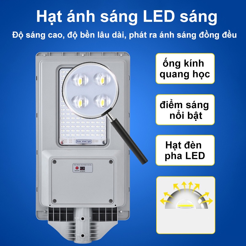 Đèn Năng Lượng Mặt Trời 3000W, Đèn Đường,Sân Vườn,Tấm pin siêu to hấp thụ nắng tối đa,IP67 Chống Nước