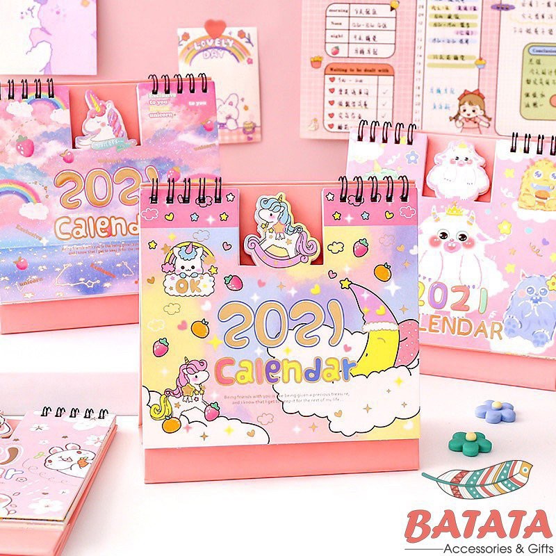 Lịch Để Bàn Năm 2022 Nhiều Họa Tiết Siêu Dễ Thương, Cute, Đáng Yêu Trang Trí Góc Học Tập, Bàn Làm Việc