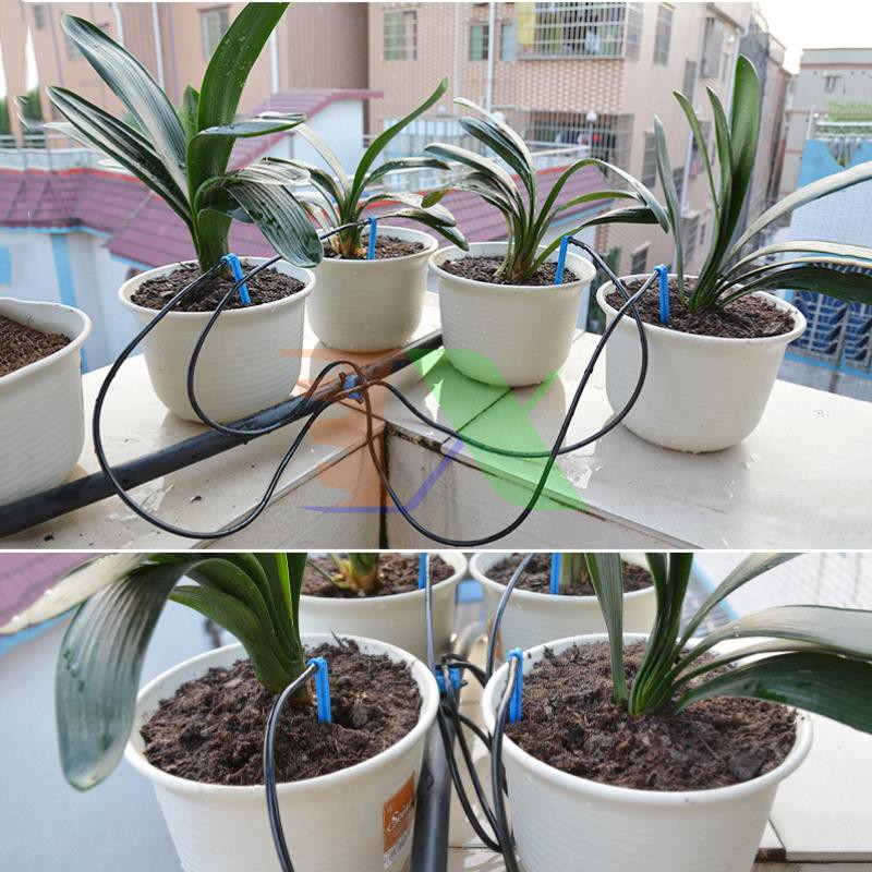 Bộ 10 sản phẩm 2 que cắm tưới nhỏ giọt kèm dây và khởi thủy, Capinet tưới nhỏ giọt bù áp hình mũi tên