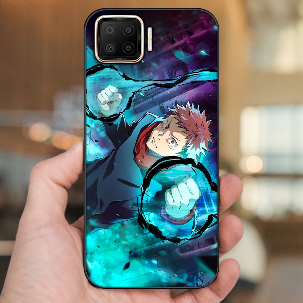 Ốp lưng Oppo A73, A93 4G viền đen in hình Yuji Jujutsu Kaisen