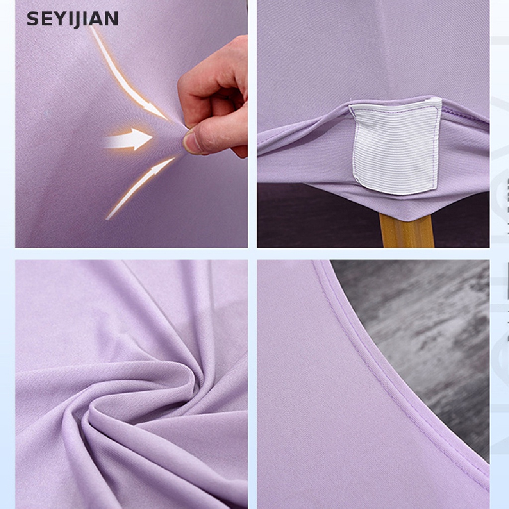 1 Vỏ Bọc Ghế Ngồi Bàn Ăn / Khách Sạn / Tiệc Cưới Chất Liệu polyester Co Giãn Tiện Dụng