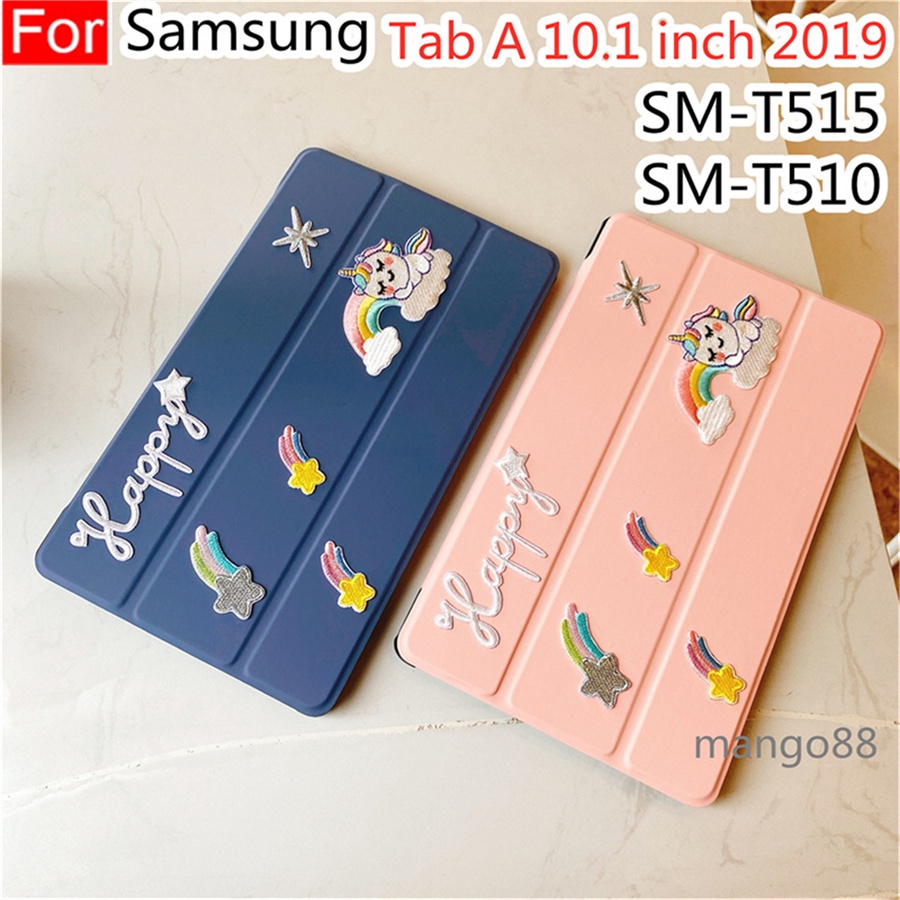 Bao da máy tính bảng họa tiết kỳ lân cho Samsung Galaxy Tab A 10.1 2019 T515 T510