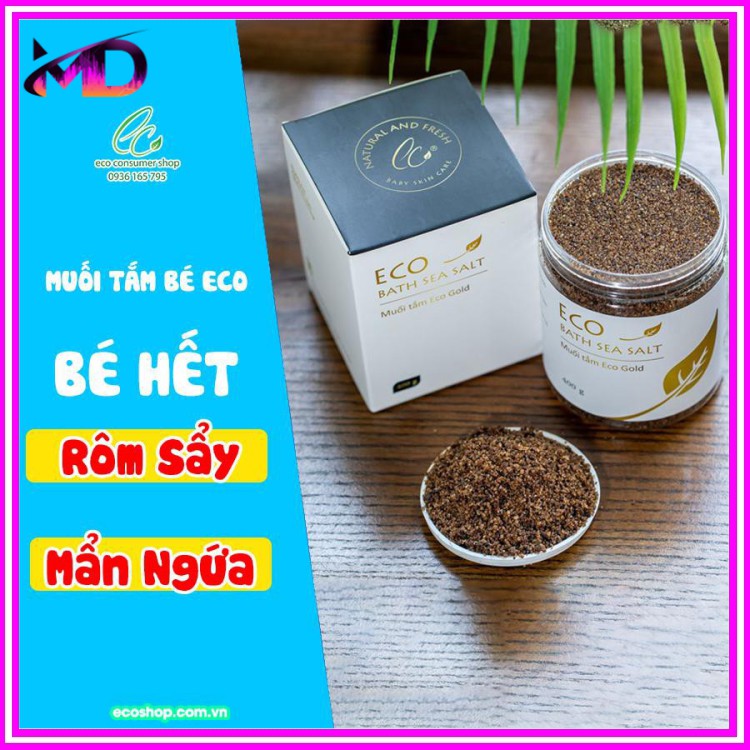 [COMBO 2] MUỐI TẮM ECOGOLD 400G - DÙNG CHO TRẺ TỪ SƠ SINH, LÀM SẠCH MẨN NGỨA