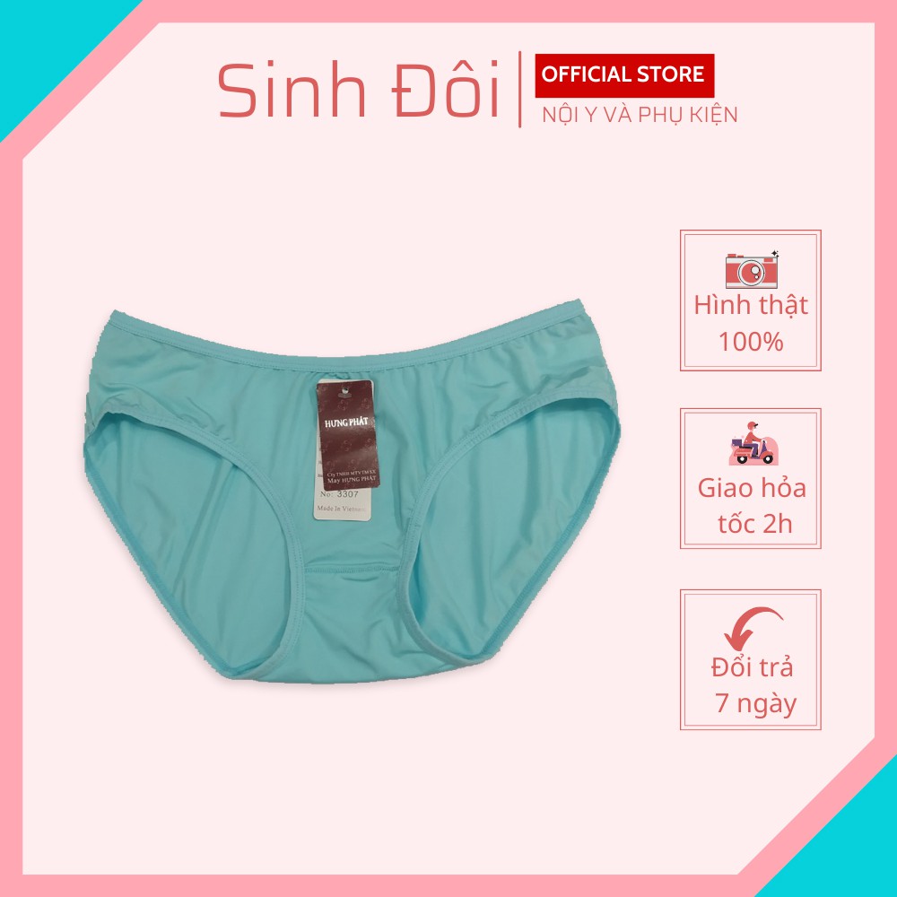 Quần lót nữ thun lạnh trơn cao cấp Hưng Phát dạng lưng nhỏ chất liệu mềm mịn thoáng mát co giãn bigsize từ 60kg-75kg