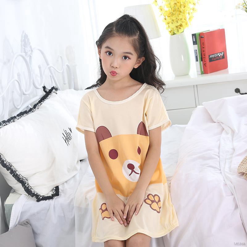 Đầm ngủ họa tiết hoạt hình xinh xắn dành cho bé gái