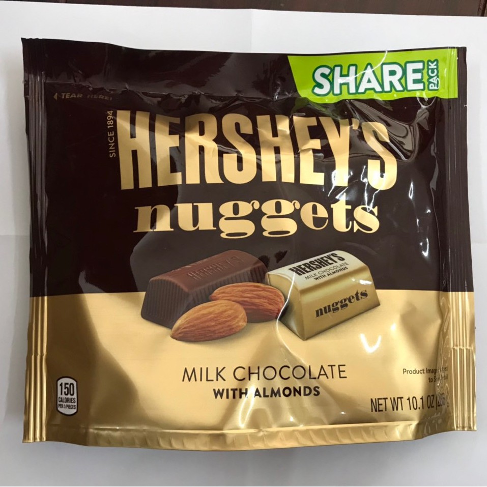 [Mã 66FMCGSALE hoàn 8% đơn 500K] Kẹo Socola HERSHEY'S NUGGETS Mỹ 289gr - Date T1/2022