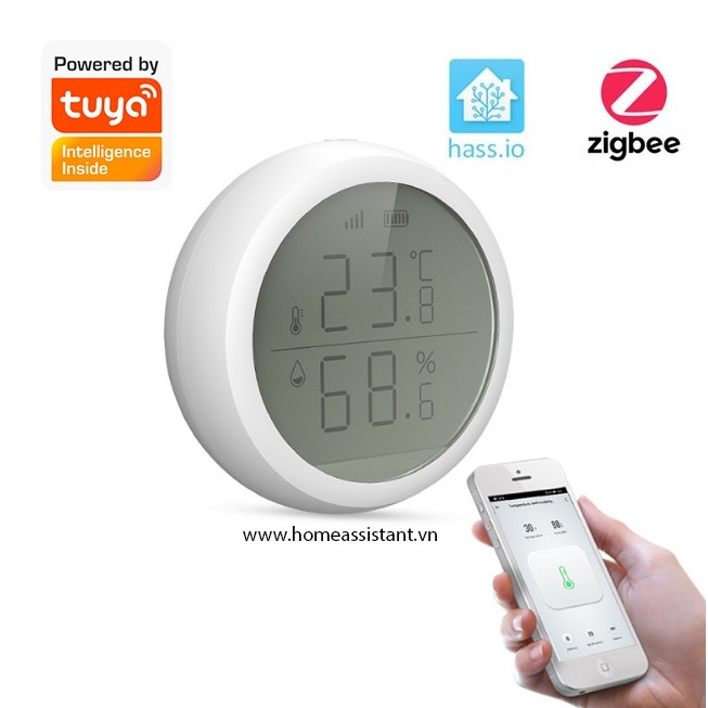 Màn Hình Đo Nhiệt Độ Độ Ẩm Dán Tường Zigbee 3.0 Tuya Sonoff ZTH01 (Hỗ trợ Homeassistant)