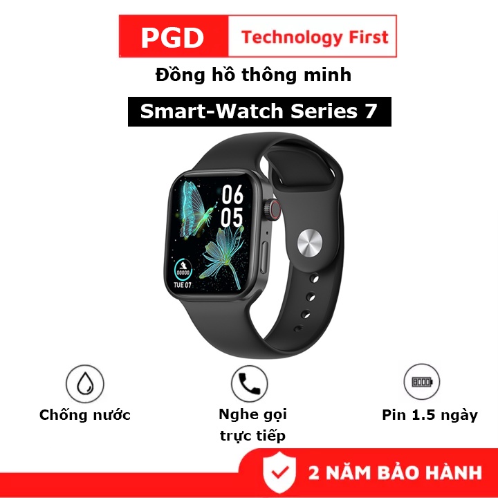 Đồng hồ thông minh, đồng hồ đeo tay Smart Watch Series 7 Màn To, Viền Siêu Mỏng, Cạnh Vuông Sang Trọng.