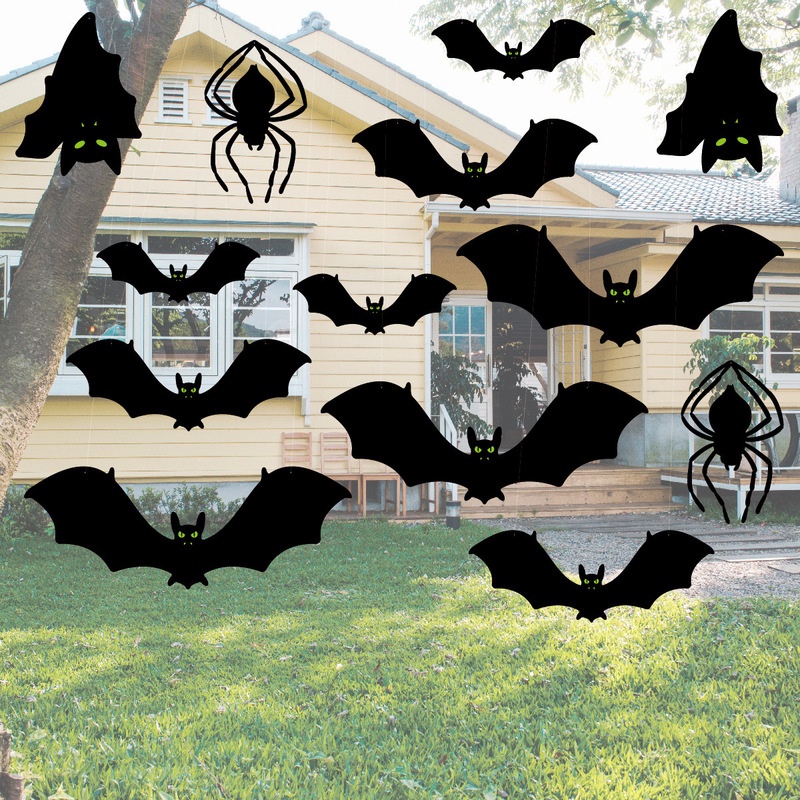 Mắt Dơi / Nhện Dạ Quang Treo Trang Trí Nhà Cửa Dịp Halloween