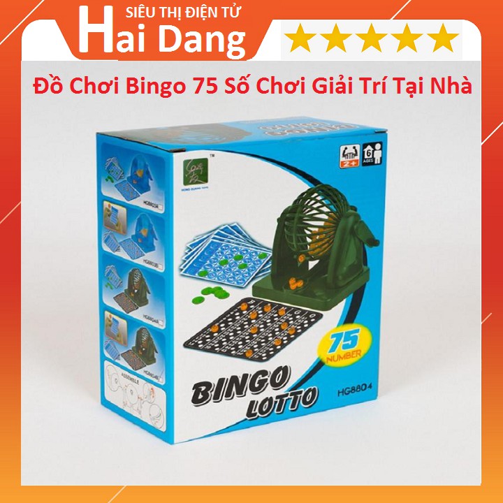 Đồ Chơi, Đồ Chơi Bingo 75 Số -  Vui Chơi Giải Trí Tại Nhà, Đồ Chơi Số Học