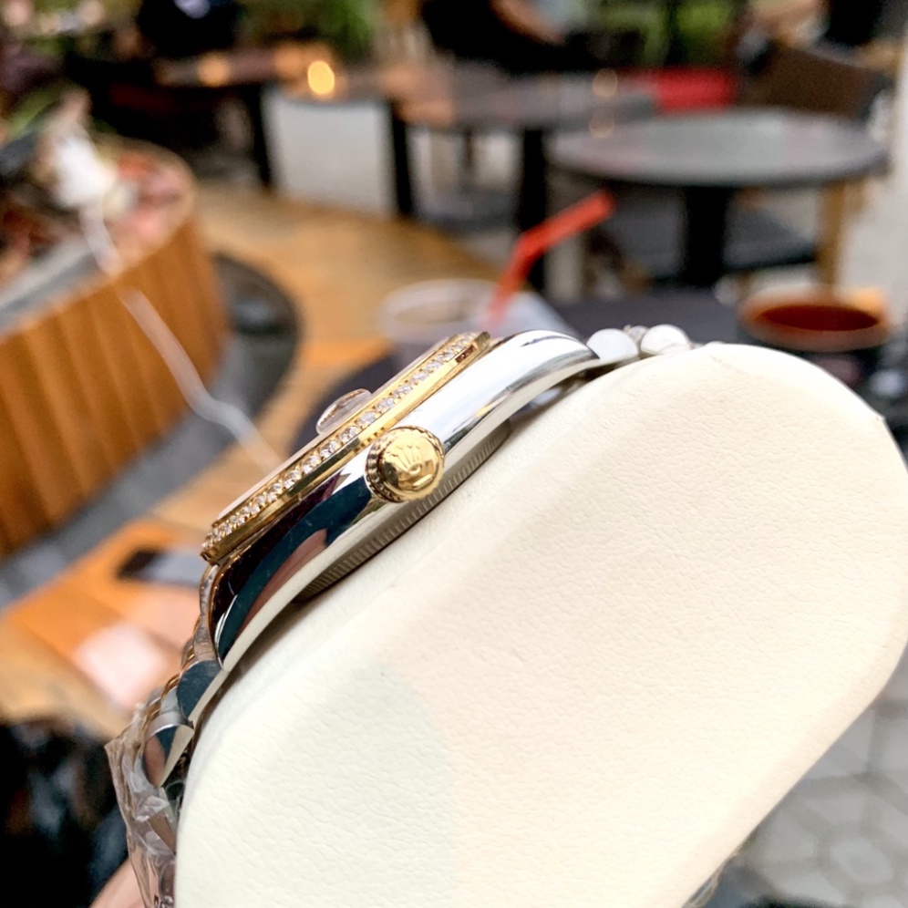 Đồng Hồ Nam RoLex DayJust Sapphire RA25 Mặt XANH viền đá Máy cơ Automatic Nhật Chống xước Tuyệt Đối