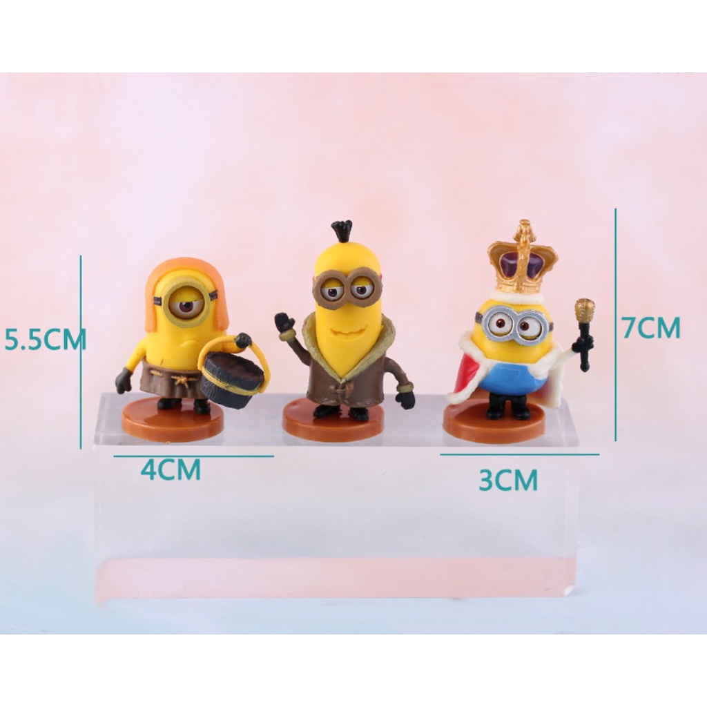 Set 10 Mô Hình Nhân Vật Phim Hoạt Hình Despicable Me Bằng PVC