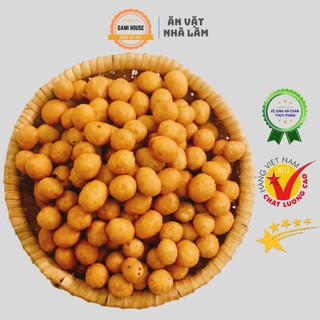 Snack Đậu Phộng Da Cá Nước Dừa, Tỏi Ớt  Giòn Tan Hũ 500g - Đồ Ăn Vặt Nhà Làm