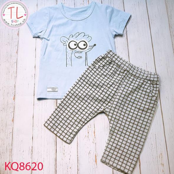 Quần áo trẻ em - Sét bộ chú rigby đáng yêu cho bé - Thời trang trẻ em - Bộ bé trai - Bộ bé gái