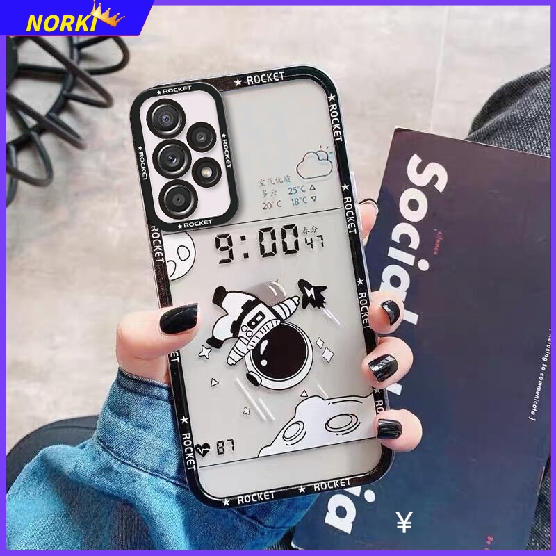 Ốp Điện Thoại Silicone Mềm In Hình Phi Hành Gia Hoạt Hình Cho Samsung Galaxy A12 A23 A22 A32 A33 A52 A52S A53 A72 A73Lens