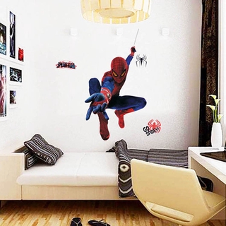 Miếng Dán Tường Vinyl Hình Người Nhện 3d