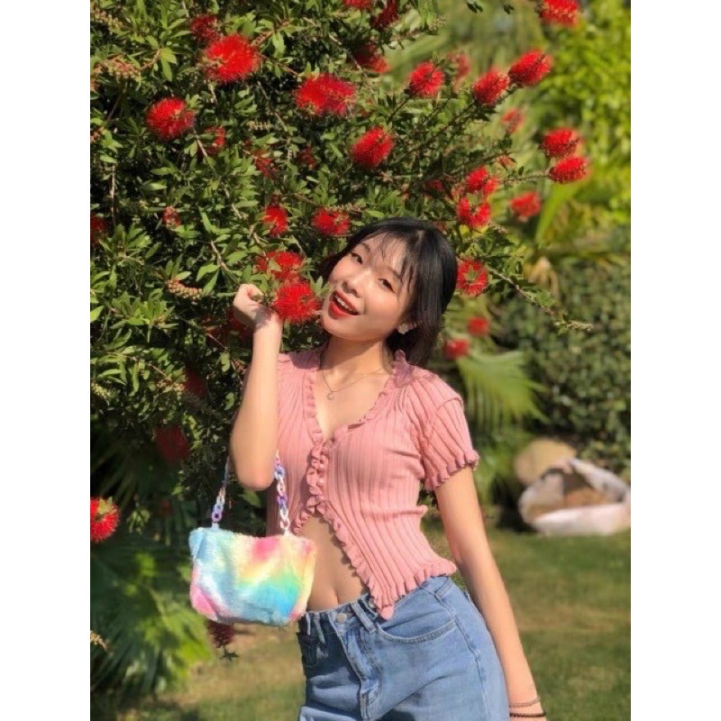 ÁO CROPTOP CUỐN BIÊN