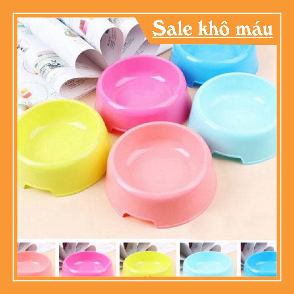 [FLASH SALE]  Bát nhựa tròn đơn nhỏ cho chó mèo