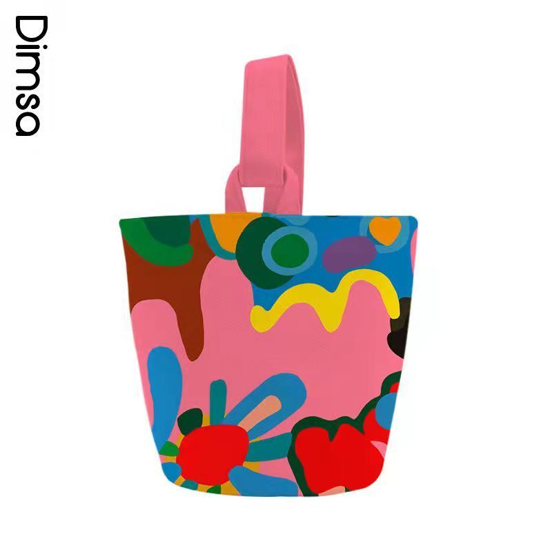 Túi Tote Vải Canvas Sức Chứa Lớn In Họa Tiết Graffiti Độc Đáo Phong Cách Nhật Bản