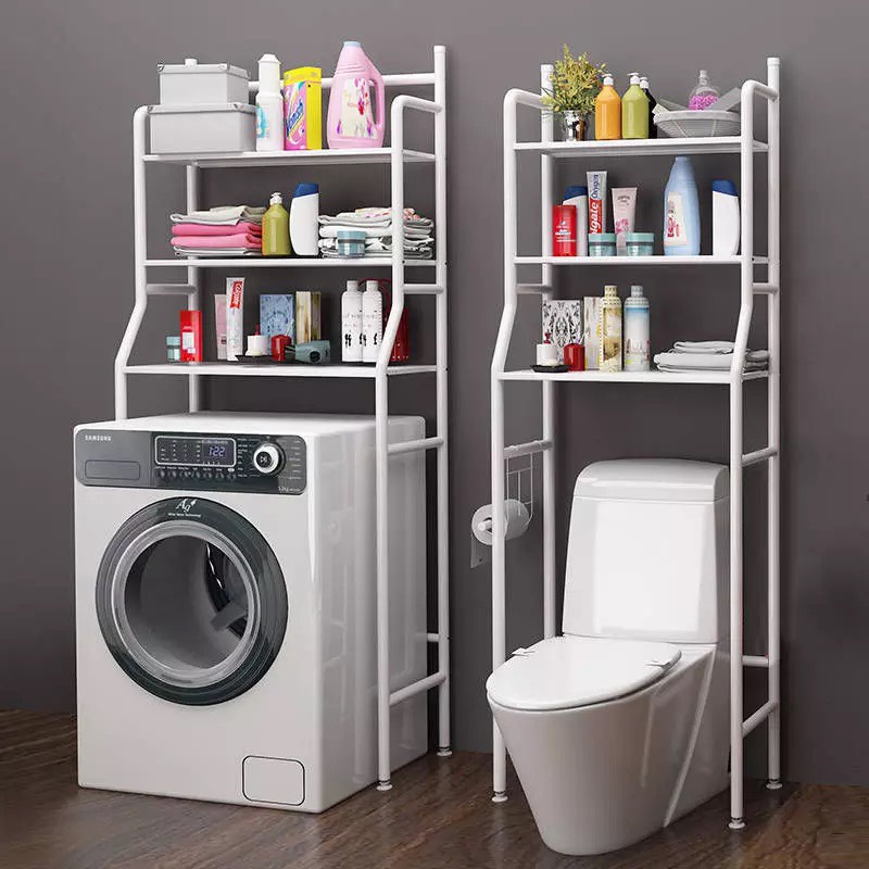 GIÁ ĐỂ ĐỒ NHÀ TẮM NHÀ VỆ SINH,KỆ MÁY GIẶT KỆ BỒN CẦU INOX 304 ĐA NĂNG KHÔNG KHOAN VÁ KHÔNG ĐỤC TƯỜNG