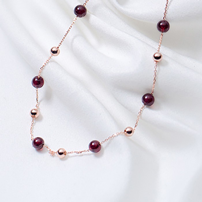 Vòng choker Hạt Đá Nhỏ Tinh Tế Bằng Bạc S925 Cao Cấp - DB2471 - Bảo Ngọc Jewelry