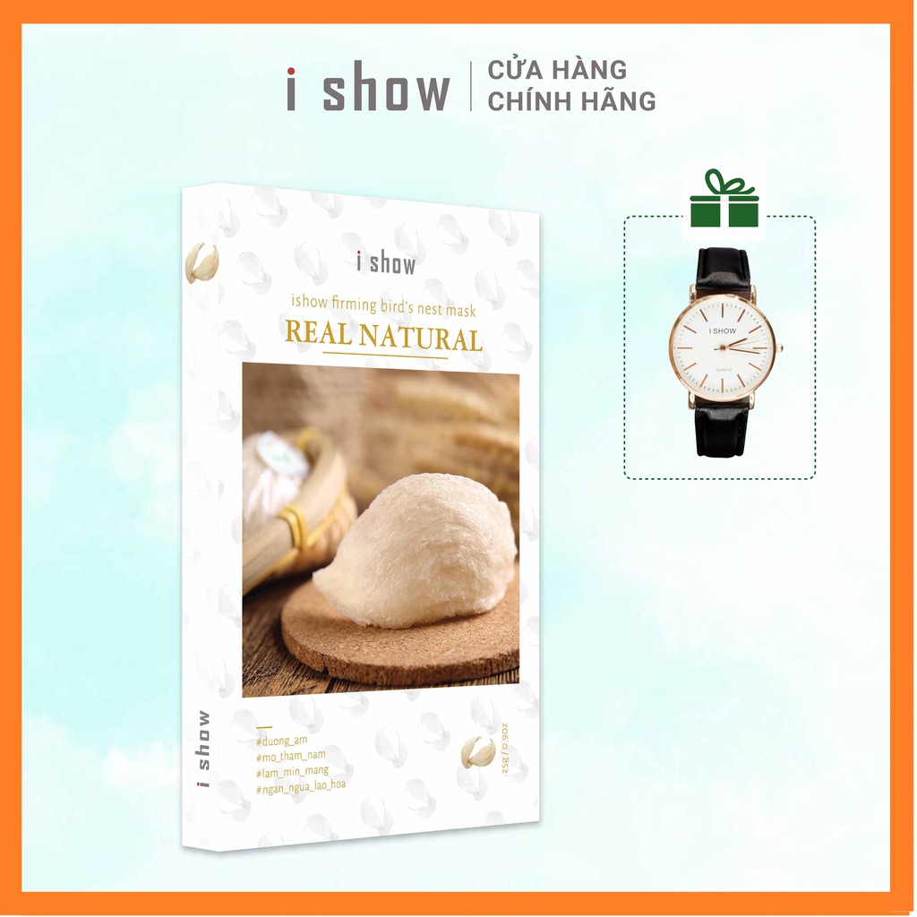 [TẶNG ĐỒNG HỒ] Hộp Mặt Nạ Yến Ishow Firming Bird's Nest Chống Lão Hóa & Bổ Sung Collagen