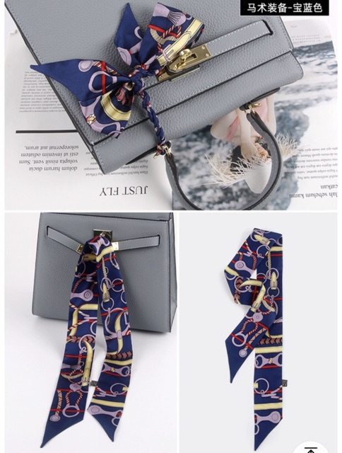 Khăn quấn túi xách in hoa văn cao cấp - Maben