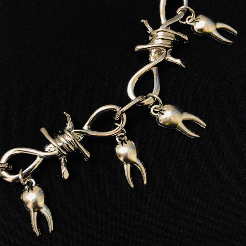 Vòng cổ Hợp Kim Mặt Hình Răng Thor Phong Cách Hip hop