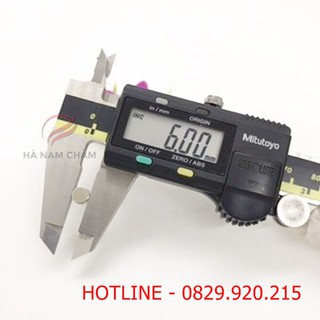 nam châm viên phi 6mm dày 4 ly mạ nikel