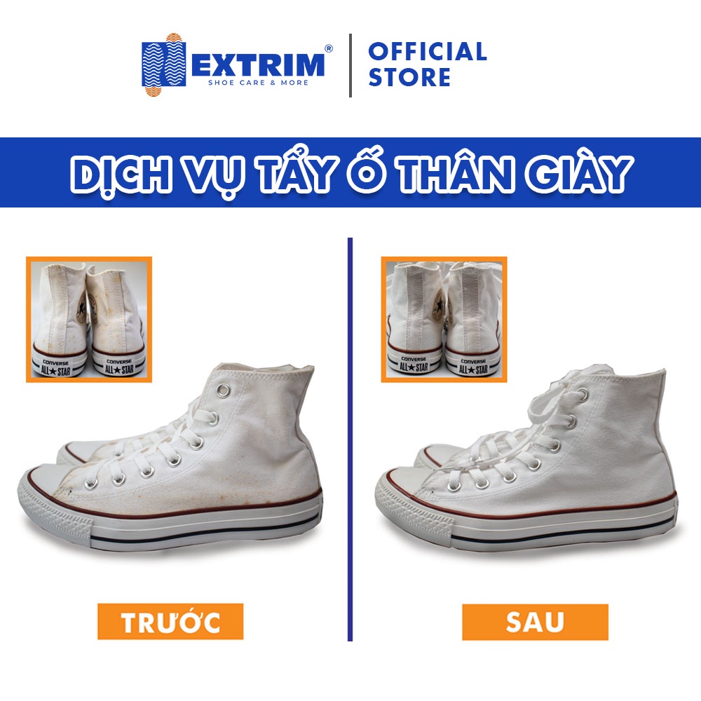 HCM [E-voucher] - Trọn Gói dịch vụ thay mặt đế Sneaker/ Thể thao/ Đá bóng/ giày Tây/ Cao gót tại EXTRIM Vệ Sinh Giày