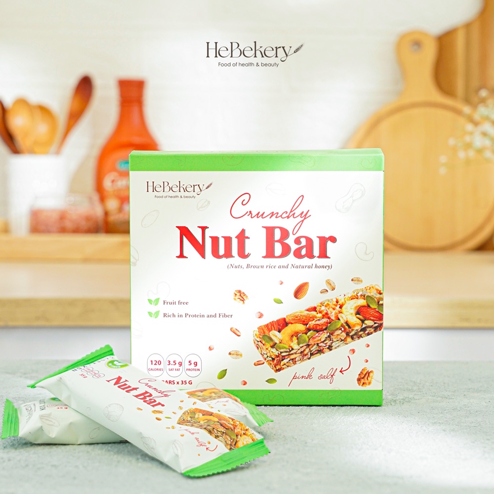 Mua Thanh Hạt Dinh Dưỡng Crunchy Nut Bar Healthy HEBEKERY by HEBE giá rẻ nhất TecKi.Vn