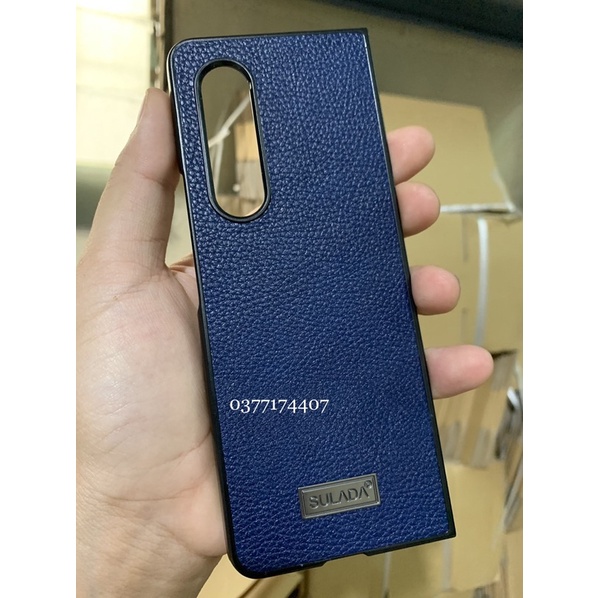 Ốp lưng Sulada da sần cho Samsung Z Fold 3 2 mảnh ôm máy sang trọng