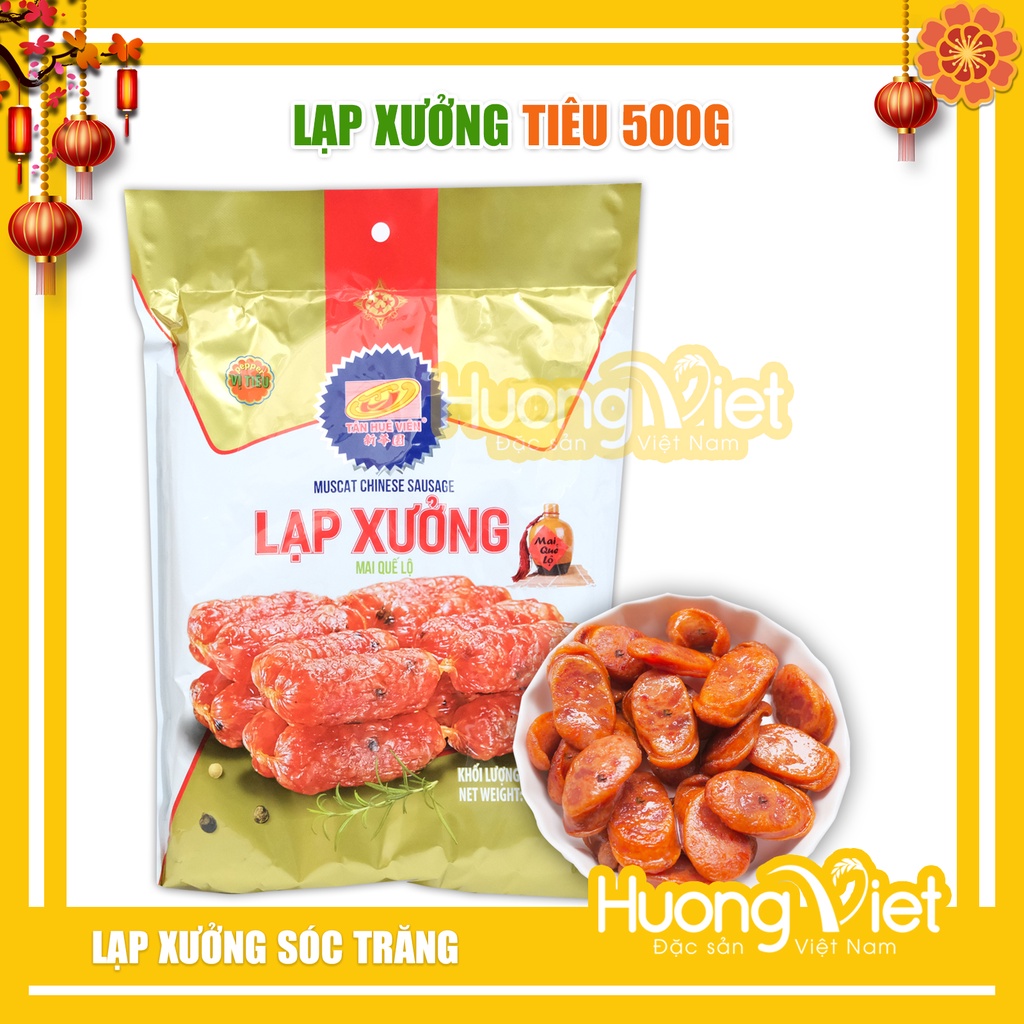 Đặc sản lạp xưởng Sóc Trăng Tân Huê Viên chính hãng hương vị gia truyền thơm ngon đậm đà vị Mai Quế Lộ