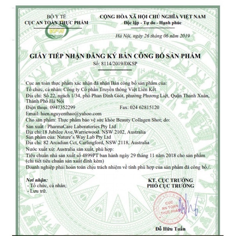 Collagen Dạng Nước  Nature’s Way Beauty Collagen Shot 50ml x 10 chai | Thế Giới Skin Care