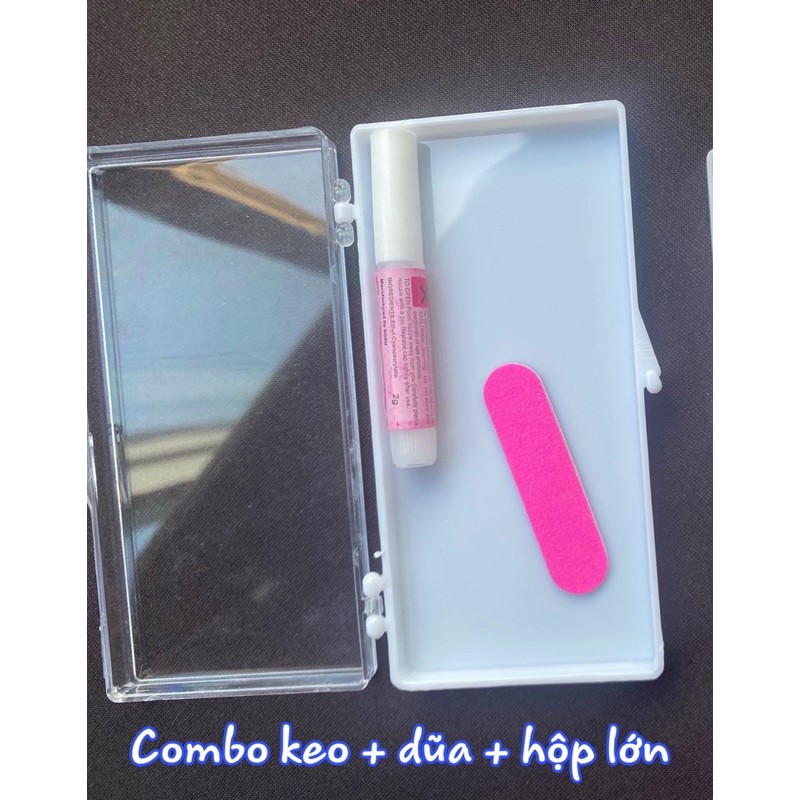 ❣Combo hộp đựng móng úp + dũa + keo dán móng 2g ( nhiều lựa chọn )