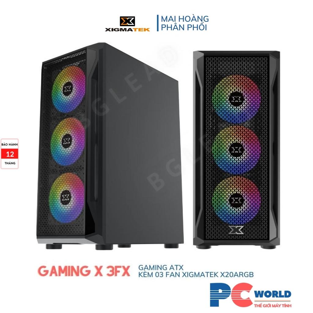 Vỏ case máy tính máy tính XIGMATEK Gaming X 3FX - Gaming ATX, Kèm 03 Fan XIGMATEK X20A RGB