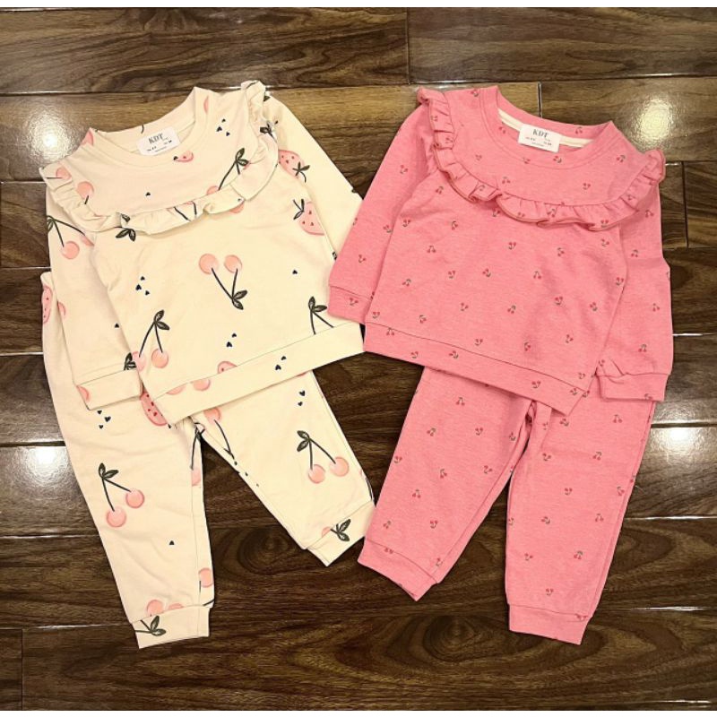 Bộ nỉ da cá bé gái 2-10y